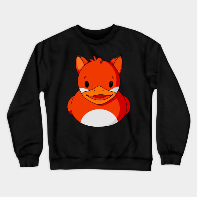 Fox Rubber Duck Crewneck Sweatshirt by Alisha Ober Designs